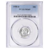 1958-D Roosevelt Dime PCGS MS-65