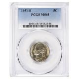 1951-S Jefferson Nickel PCGS MS-65