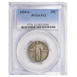 1929-S Standing Liberty Quarter PCGS F-12