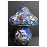 Stained and Leaded Glass Lamp