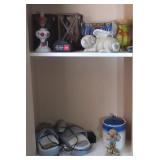 TWO Shelves of Home Decor