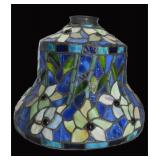 Leaded and Stained-Glass Shade for Lamp