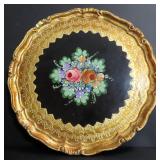 Hand Painted Gilt Serving Tray, Italy