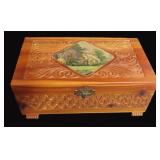 Antique Wooden Keepsake Box