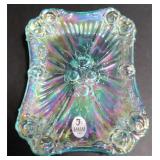 Fenton Dish, Iridescent, Roses