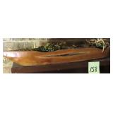 One Piece of Wood Canoe Shaped Center Piece