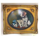 Cross Stitch Dalmatian Pups in Nice Frame