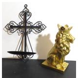 Lion and Cross Sconce