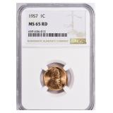 1957 Lincoln Cent NGC MS-65 RD