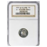 2000-S Roosevelt Dime Silver NGC Proof-70 UC