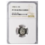 1984-S Roosevelt Dime NGC Proof-70 UC