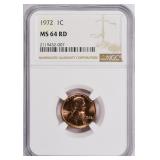 1972 Lincoln Cent NGC MS-64 RD