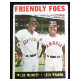1964 Topps #41 Friendly Foes (McCovey, Wagner)