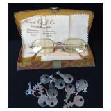 Eyeglasses and Case, frame made in France