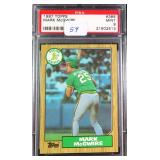 1987 TOPPS #366 MARK McGWIRE (RC) PSA 9