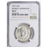 1947-S Booker T. Washington Half Dollar NGC MS-67