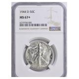 1944-D Walking Liberty Half $ NGC MS-67+ $2800