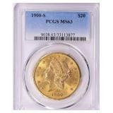 1900-S Liberty Gold $20 Double Eagle PCGS MS-63