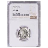 $8000 Guide: 1937 Buffalo Nickel NGC MS-68