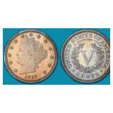 1910 Liberty Nickel PCGS Proof-66 (CAC Green)Toned