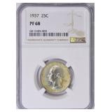 $14,000 Guide: 1937 Quarter NGC Proof-68