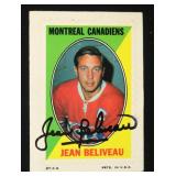 Jean Beliveau Signed Hockey Card, JSA COA