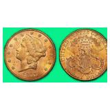 1907-S Liberty Gold $20 Double Eagle PCGS MS-62