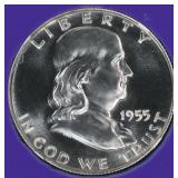 1955 Franklin Half Dollar NGC Proof-69, $900 NGC