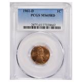 1961-D Lincoln Cent PCGS MS-65 RD