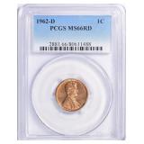 1962-D Lincoln Cent PCGS MS-66 RD