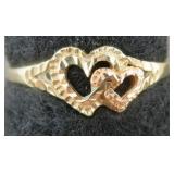 10KT Gold Ring .8 Grams Total Weight Size 6