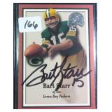 Bart Starr signed Football Card (Global COA)