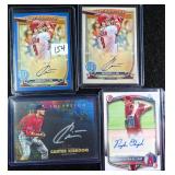 (4) Signed Baseball Cards incl. (3) Carter Kieboom
