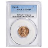 1961-D Lincoln Cent PCGS MS-65 RD