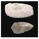 TWO (2) Native American Blades, Points, Scraper