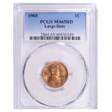 1960 Lincoln Cent Large Date PCGS MS-65 RD