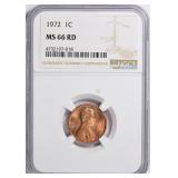 1972 Lincoln Cent NGC MS-66 RD