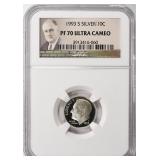1993-S Roosevelt Dime Silver NGC Proof-70 UC