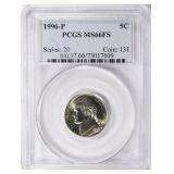 1996-P Jefferson Nickel PCGS MS-66 FS