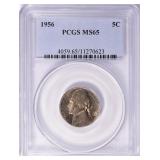 1956 Jefferson Nickel PCGS MS-65
