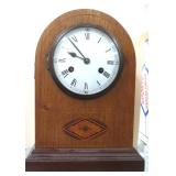NO SHIPPING: Vintage Inlaid Mantle Clock