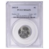 2003-P Jefferson Nickel PCGS MS-66 FS