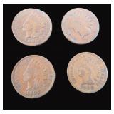 Four (4) Indian Head Cents