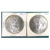 TWO (2) 1968 Landsteiner Centenary Coins