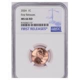 2024-D Lincoln Cent Shield FR NGC MS-66 RD
