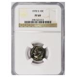 1970-S Roosevelt Dime NGC Proof-69
