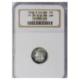 2000-S Roosevelt Dime Silver NGC Proof-70 UC W