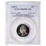 1990-S Washington Quarter PCGS Proof-69 DCAM