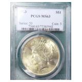 PCGS Guide $100 1923 Silver Peace Dollar PCGS MS63