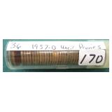 UNC 1957-D Wheat Cents